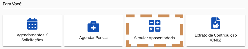 Botão Simular Aposentadoria